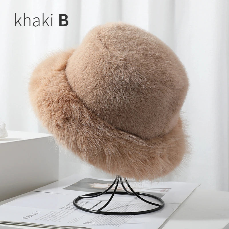 Luxury Faux Fur Bucket Hat