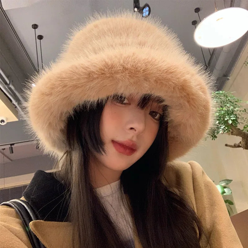 Luxury Faux Fur Bucket Hat