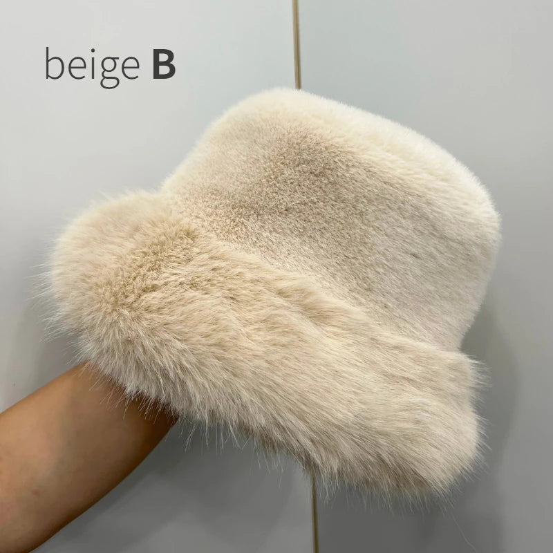 Luxury Faux Fur Bucket Hat