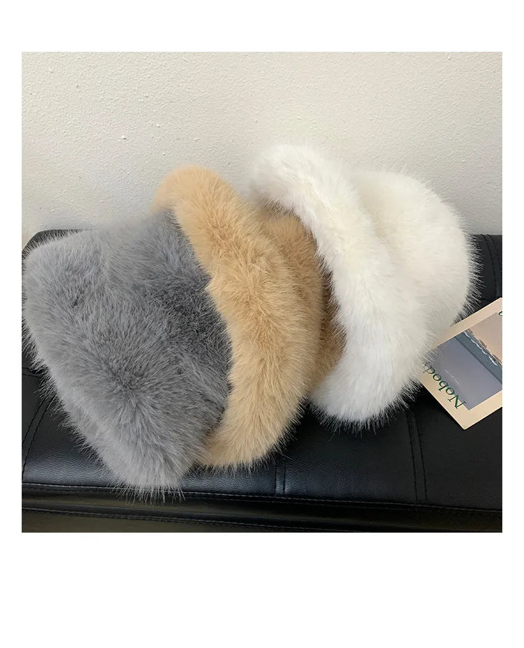 Luxury Faux Fur Bucket Hat