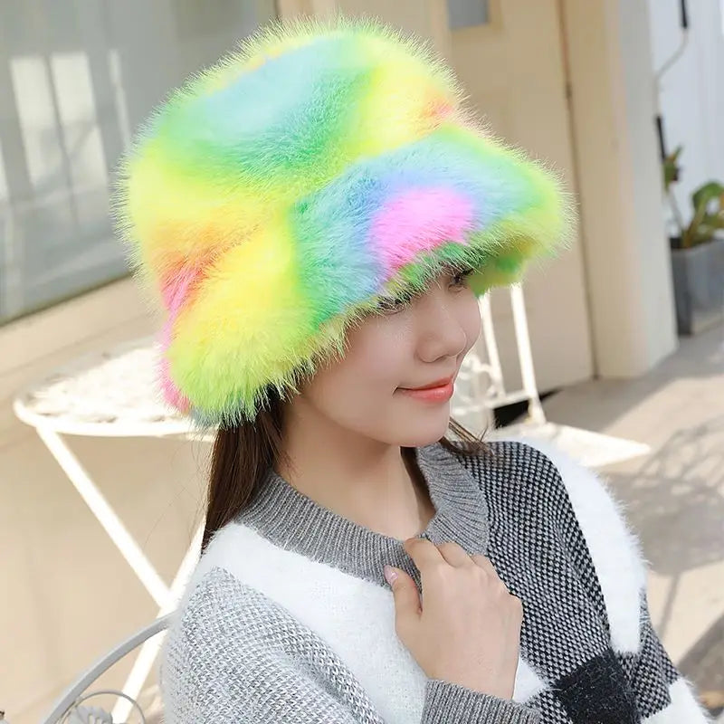 Luxury Faux Fur Bucket Hat