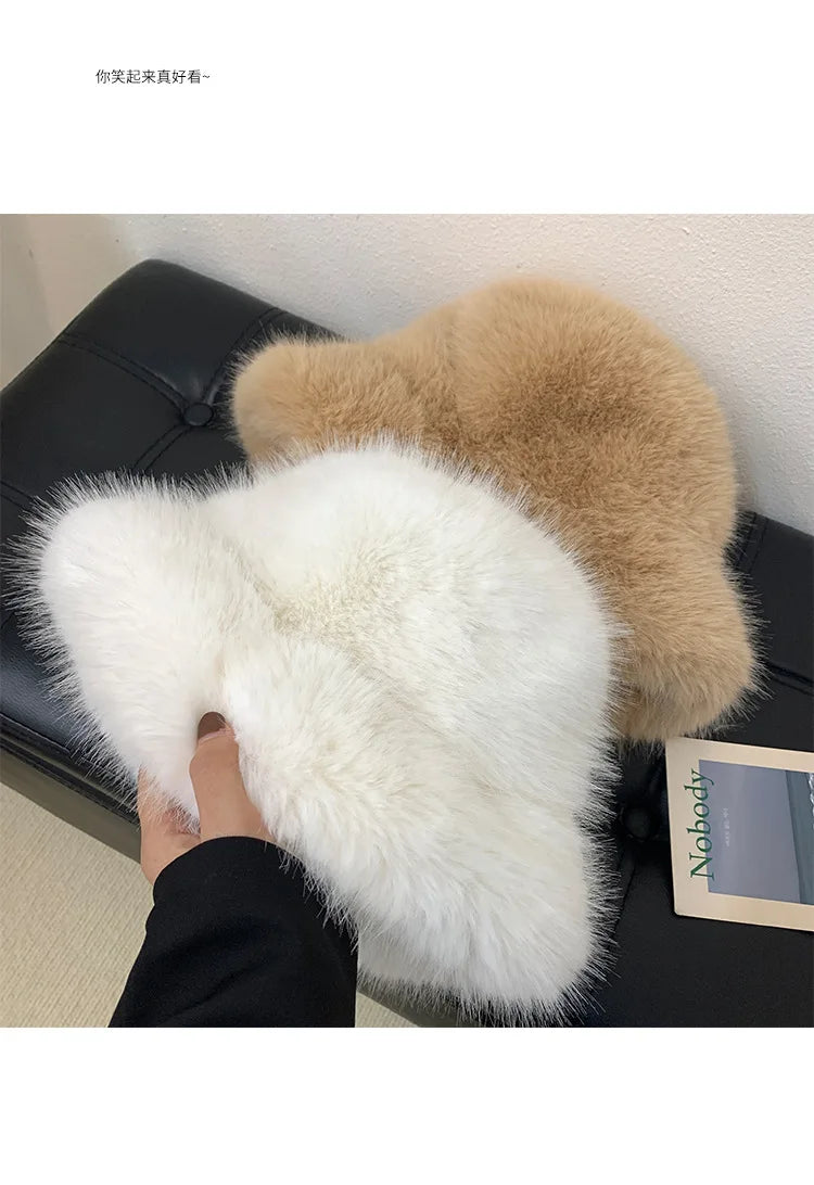 Luxury Faux Fur Bucket Hat