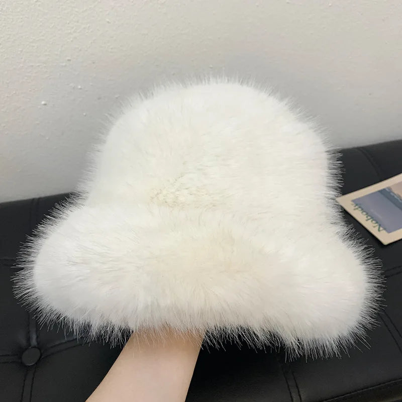 Luxury Faux Fur Bucket Hat
