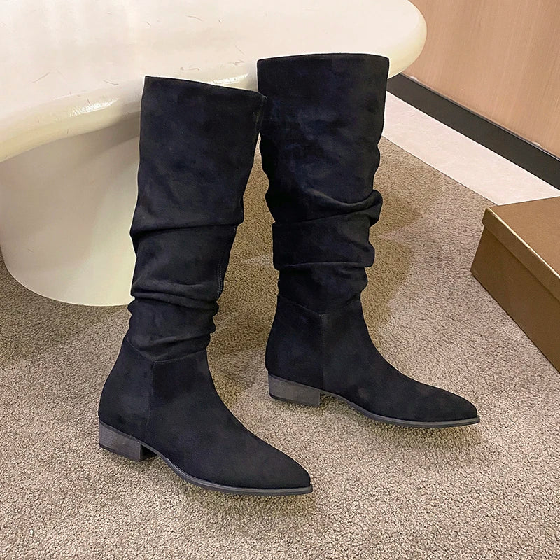 Vintage Women Knee High Boots Fashion