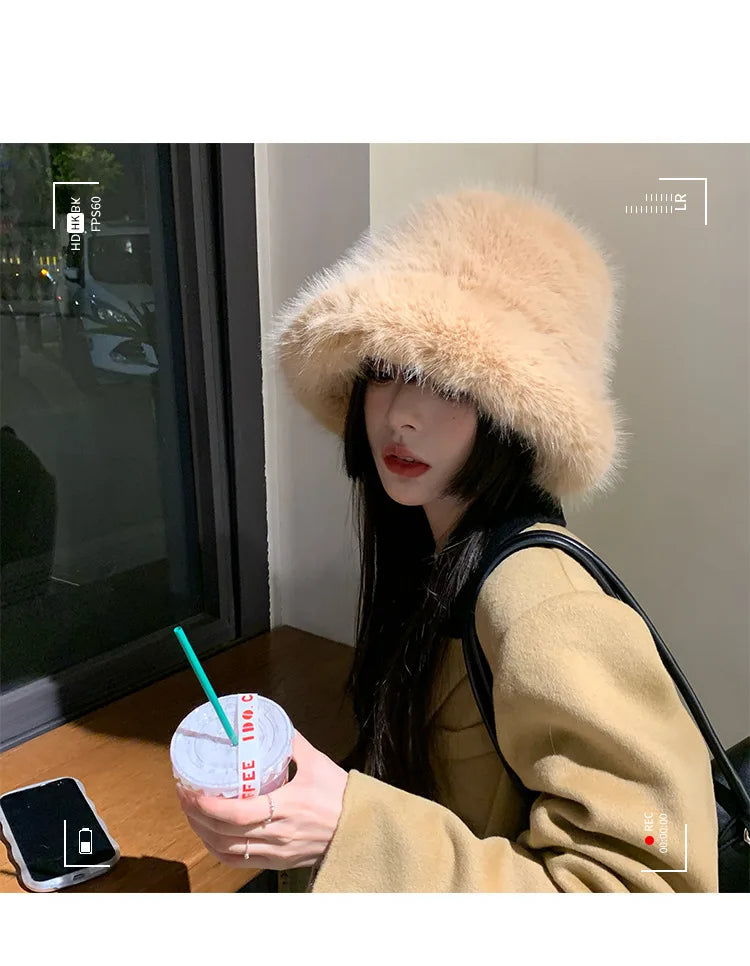 Luxury Faux Fur Bucket Hat