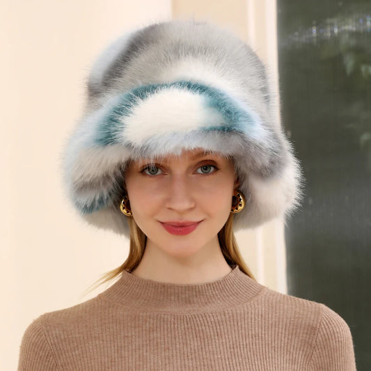 Luxury Faux Fur Bucket Hat