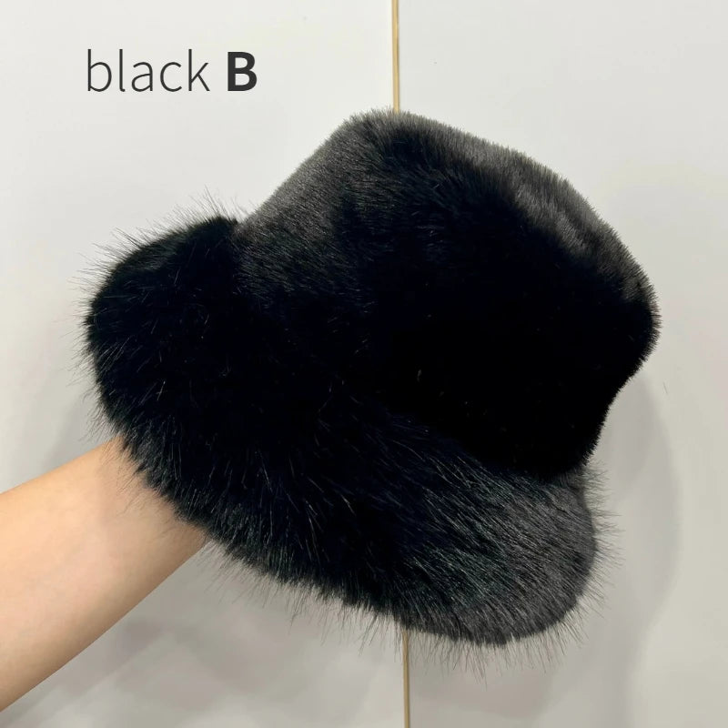 Luxury Faux Fur Bucket Hat