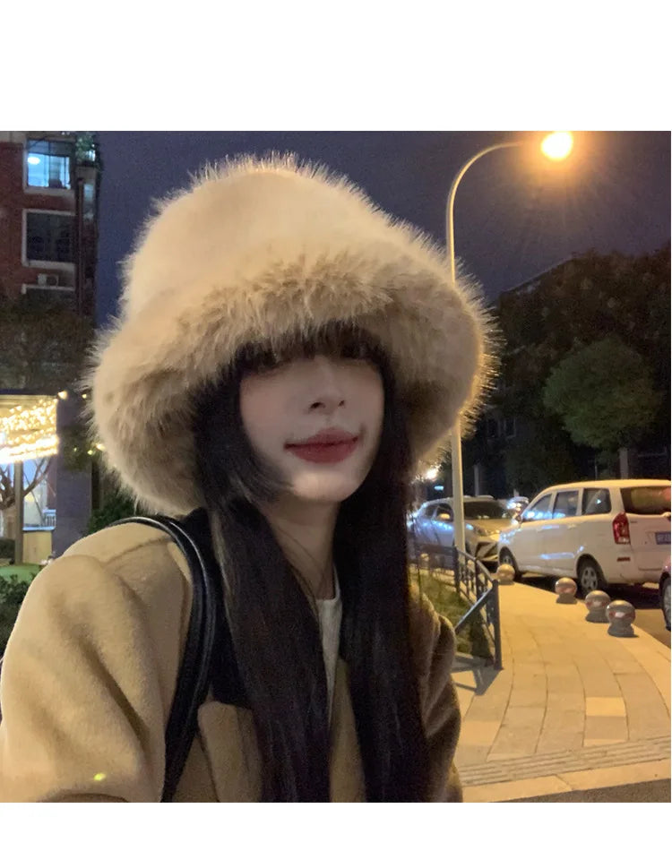 Luxury Faux Fur Bucket Hat