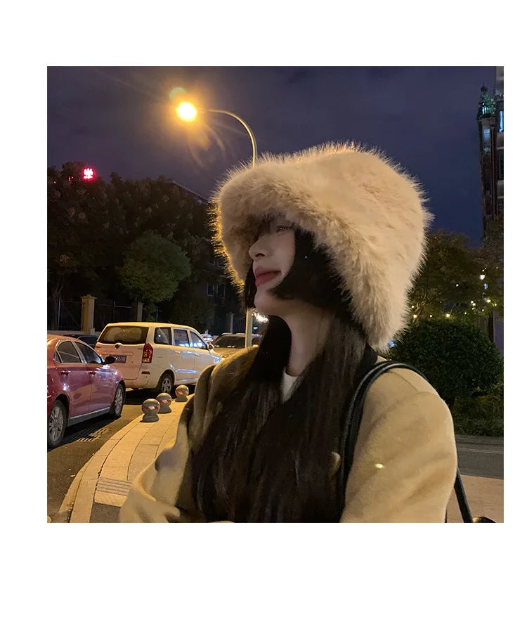 Luxury Faux Fur Bucket Hat