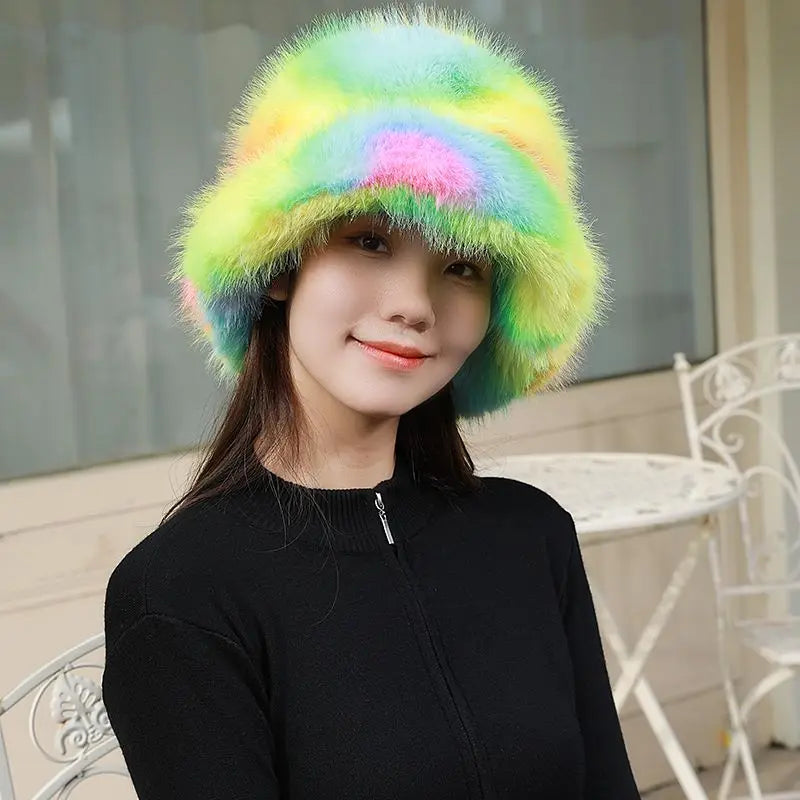 Luxury Faux Fur Bucket Hat