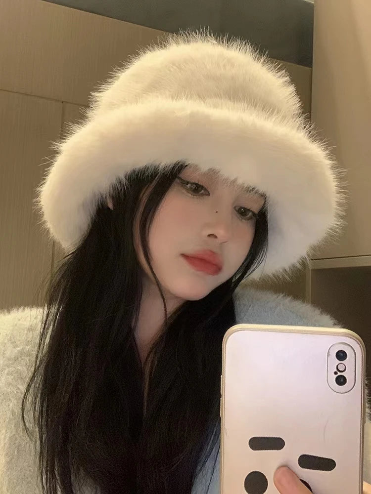 Luxury Faux Fur Bucket Hat