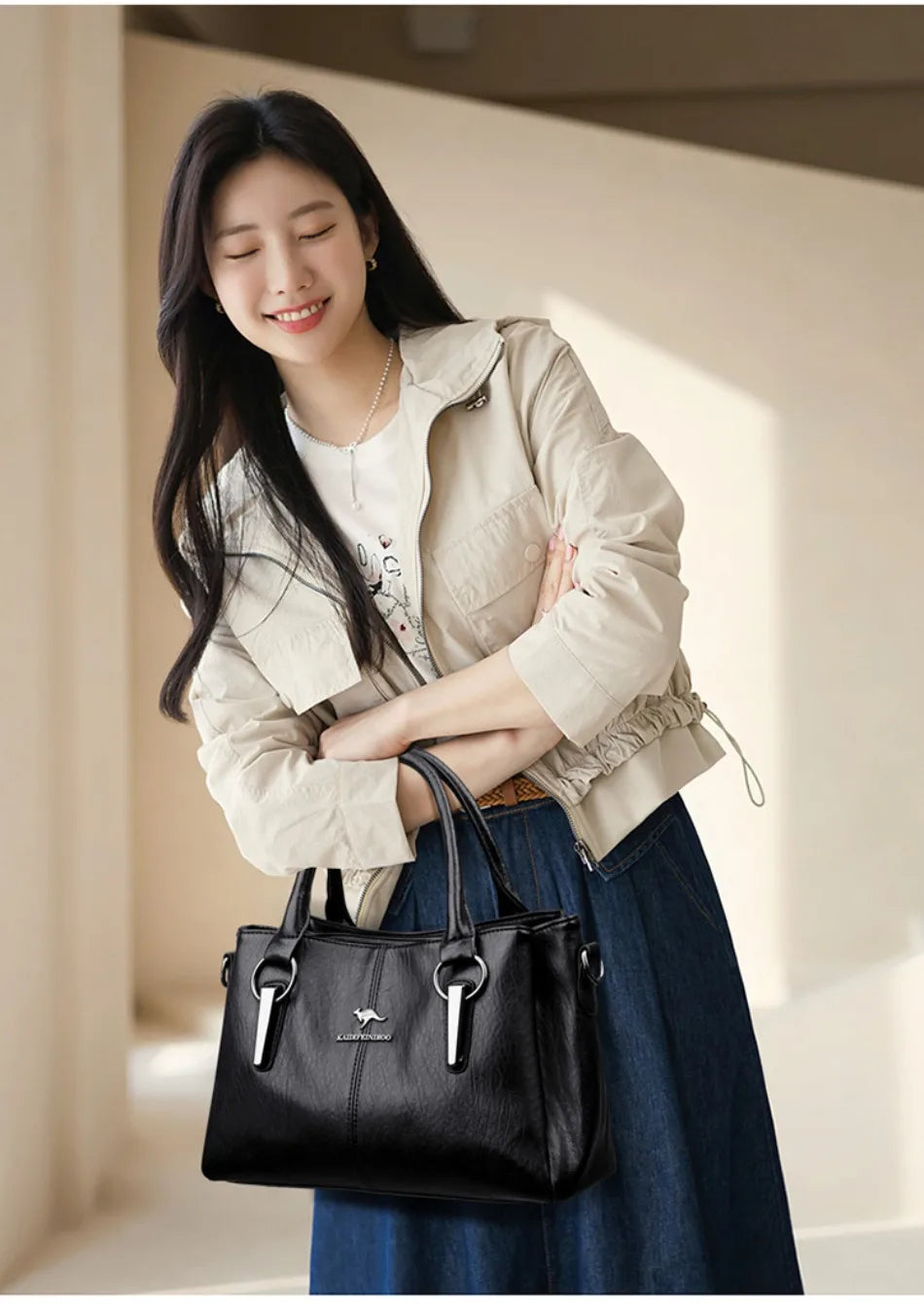 Lorvue Microfiber Synthetic Leather Bag