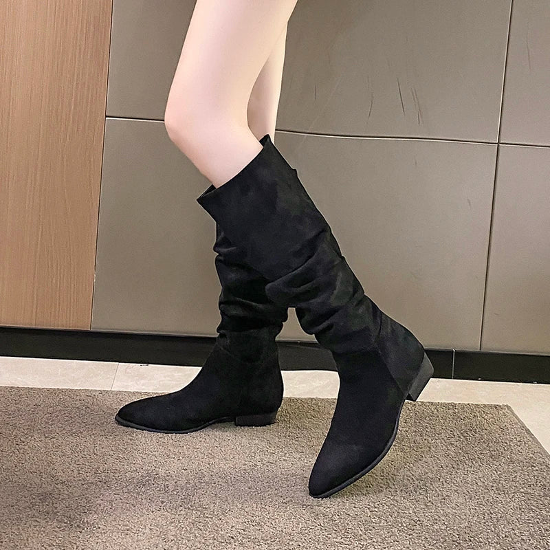 Vintage Women Knee High Boots Fashion