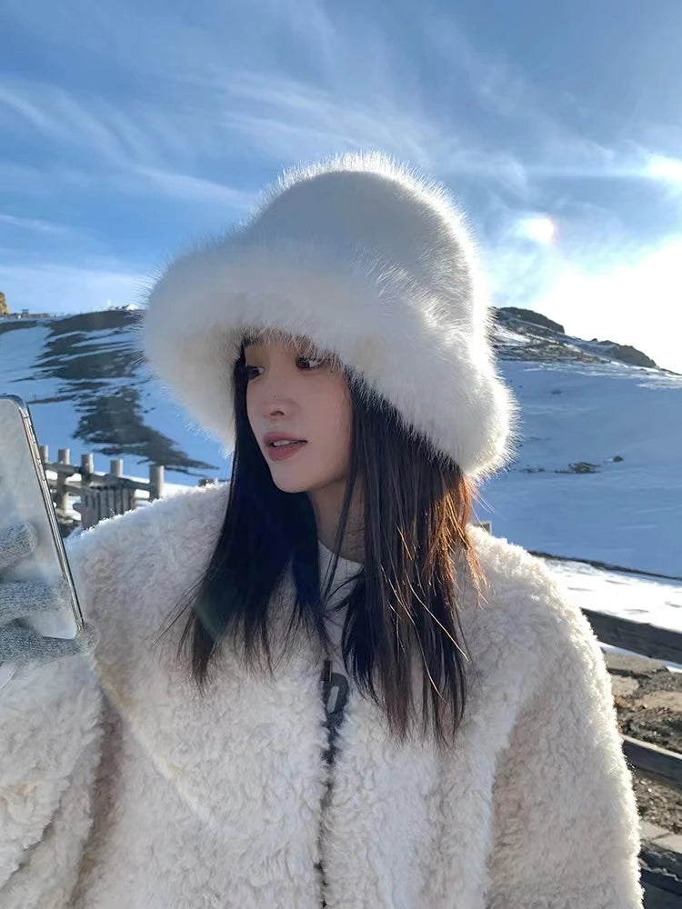 Luxury Faux Fur Bucket Hat