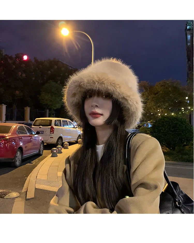 Luxury Faux Fur Bucket Hat