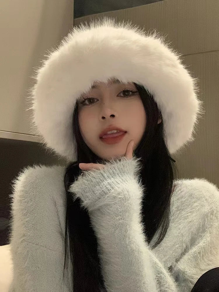 Luxury Faux Fur Bucket Hat