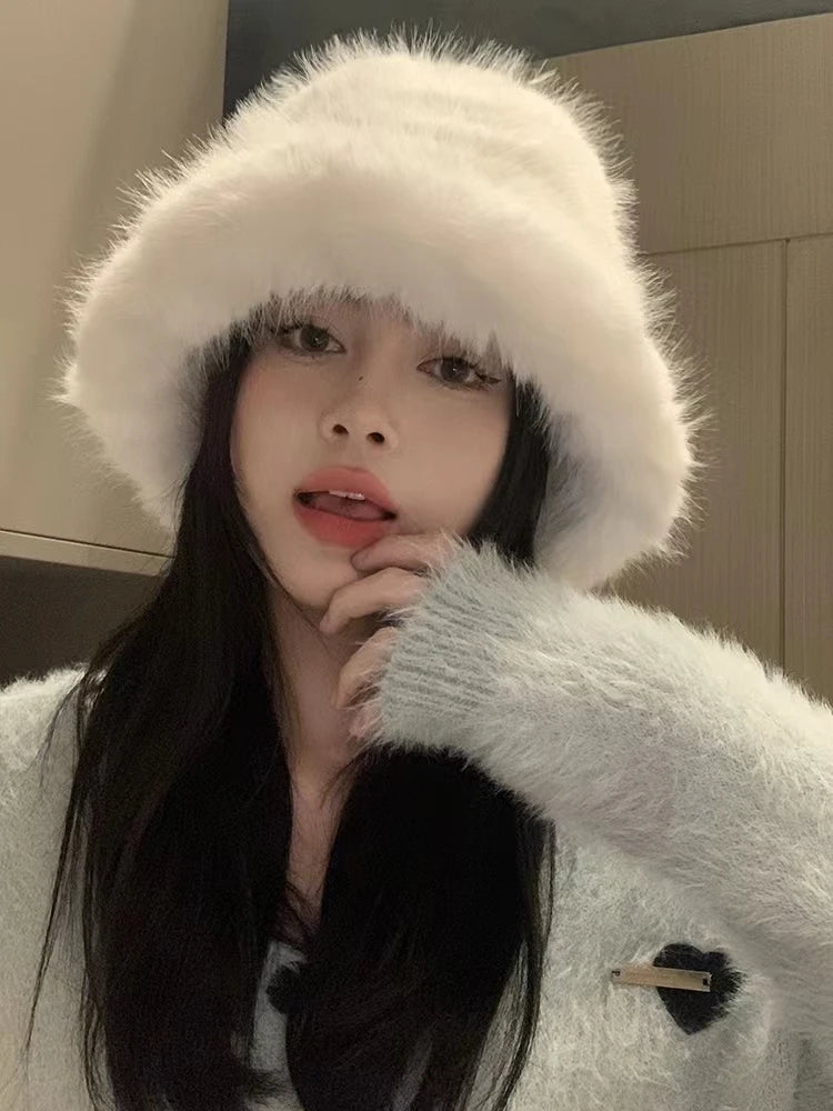 Luxury Faux Fur Bucket Hat