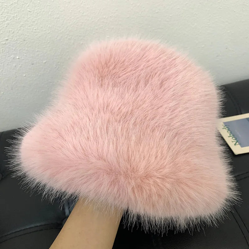 Luxury Faux Fur Bucket Hat