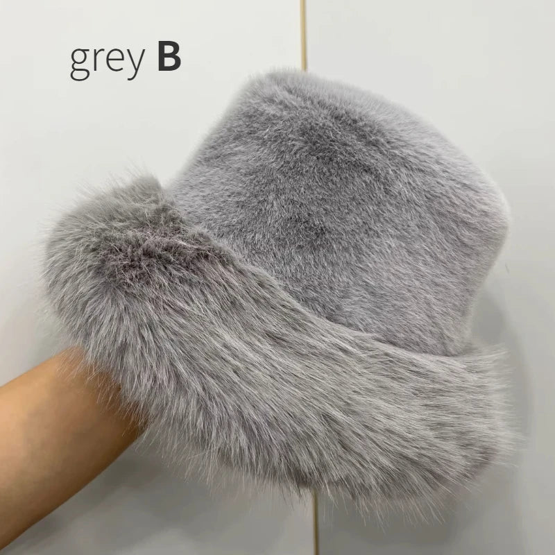Luxury Faux Fur Bucket Hat