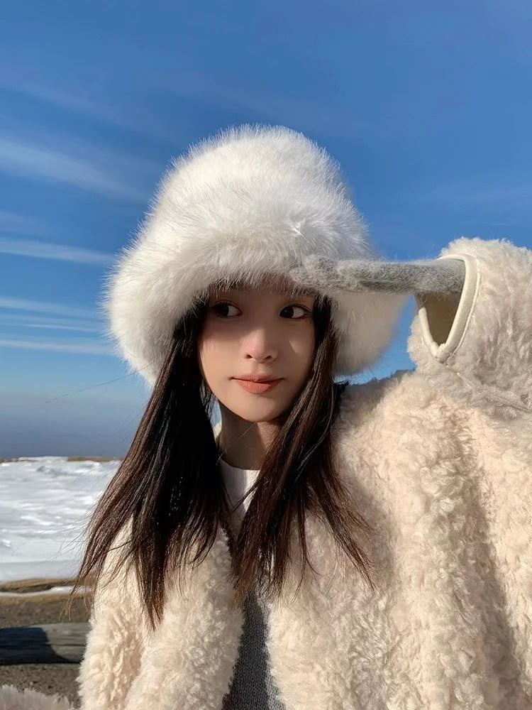 Luxury Faux Fur Bucket Hat