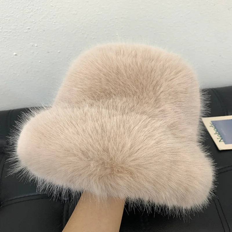 Luxury Faux Fur Bucket Hat