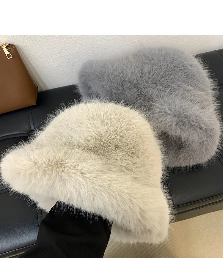 Luxury Faux Fur Bucket Hat