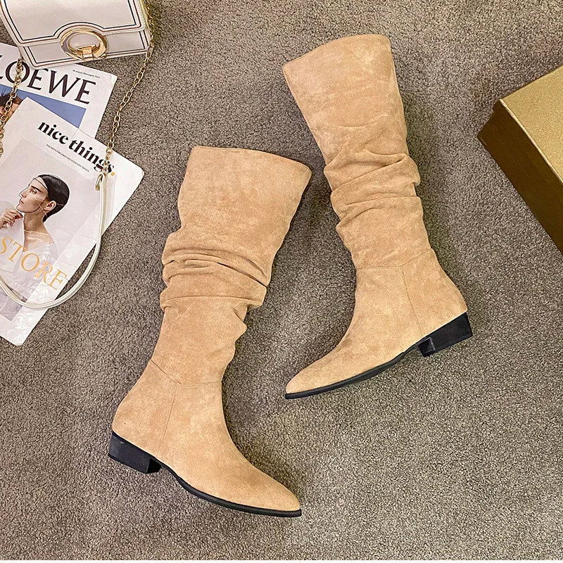 Vintage Women Knee High Boots Fashion