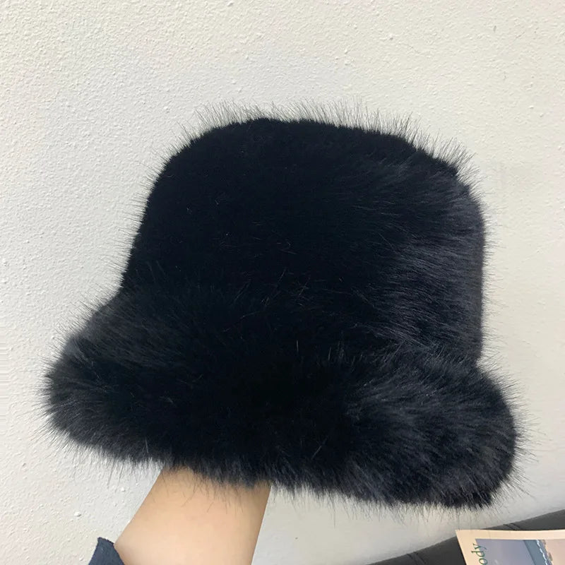 Luxury Faux Fur Bucket Hat