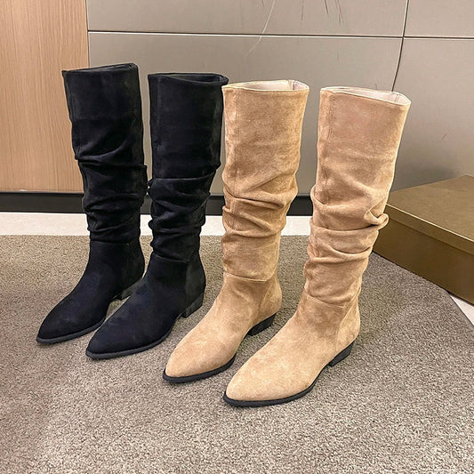 Vintage Women Knee High Boots Fashion