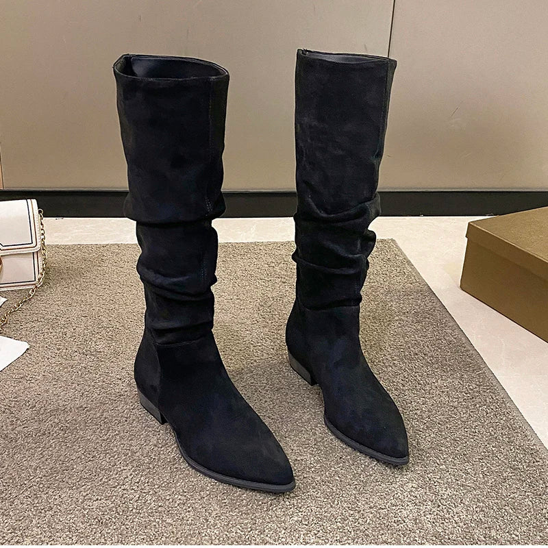 Vintage Women Knee High Boots Fashion